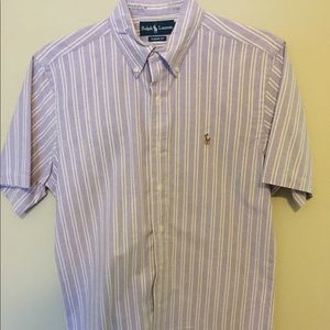 Short sleeve polo button down